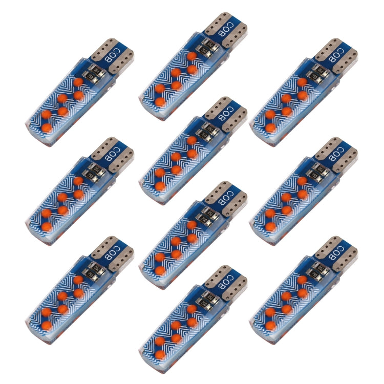 10 PCS T10 DC12V / 1.2W Car Clearance Light 12LEDs COB Lamp Beads, 12LEDs COB (Red Light), 12LEDs COB (White Light), 12LEDs COB (Yellow Light), 12LEDs COB (Ice Blue Light), 12LEDs COB (Blue Light), 12LEDs COB (Pink Light), 12LEDs COB (Green Light)