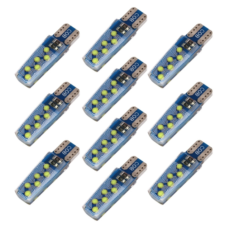 10 PCS T10 DC12V / 1.2W Car Clearance Light 12LEDs COB Lamp Beads, 12LEDs COB (Red Light), 12LEDs COB (White Light), 12LEDs COB (Yellow Light), 12LEDs COB (Ice Blue Light), 12LEDs COB (Blue Light), 12LEDs COB (Pink Light), 12LEDs COB (Green Light)