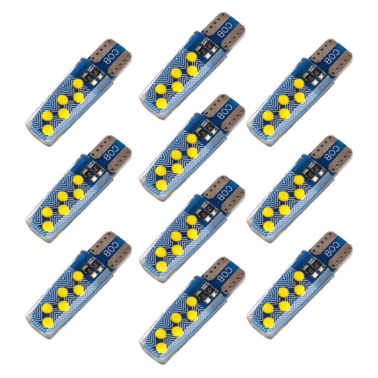 10 PCS T10 DC12V / 1.2W Car Clearance Light 12LEDs COB Lamp Beads, 12LEDs COB (Red Light), 12LEDs COB (White Light), 12LEDs COB (Yellow Light), 12LEDs COB (Ice Blue Light), 12LEDs COB (Blue Light), 12LEDs COB (Pink Light), 12LEDs COB (Green Light)