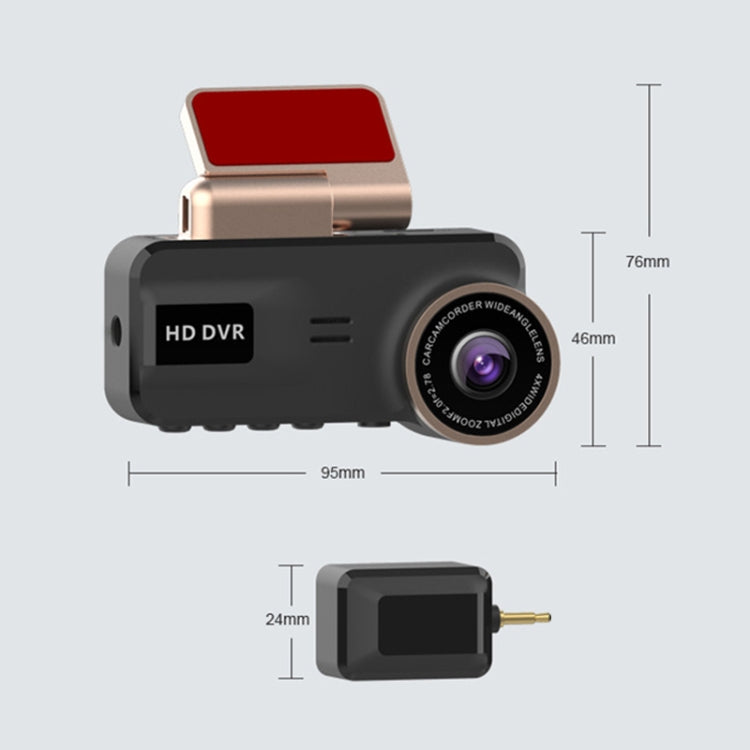 F22 3.16 inch 1080P HD Night Vision WiFi Connected Driving Recorder with In-car View Camera, F22 WiFi with In-car View Camera