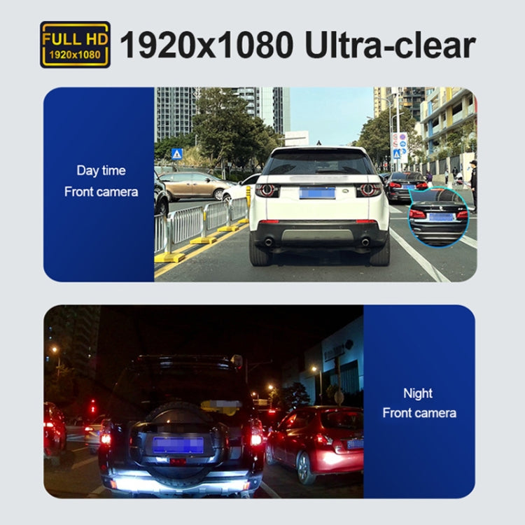 F22 3.16 inch 1080P HD Night Vision WiFi Connected Driving Recorder with In-car View Camera, F22 WiFi with In-car View Camera