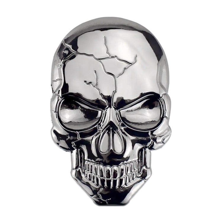 Three-dimensional Devil Skull Metal Car Sticker, Titanium Color, Bronze, Silver Grey
