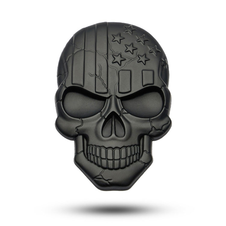 Three-dimensional Devil Skull Metal Plating Car Sticker, Black, Plating Bronze, Red, Silver