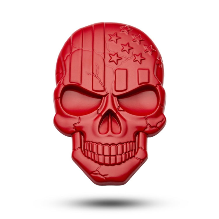 Three-dimensional Devil Skull Metal Plating Car Sticker, Black, Plating Bronze, Red, Silver
