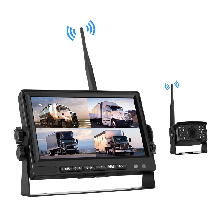 PZ710-W 7 inch Car Digital Wireless Rear-view Split-screen Monitor Single Record, PZ710-W Single Record