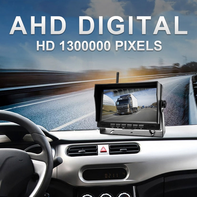 PZ710-W 7 inch Car Digital Wireless Rear-view Split-screen Monitor Dual Record, PZ710-W Dual Record