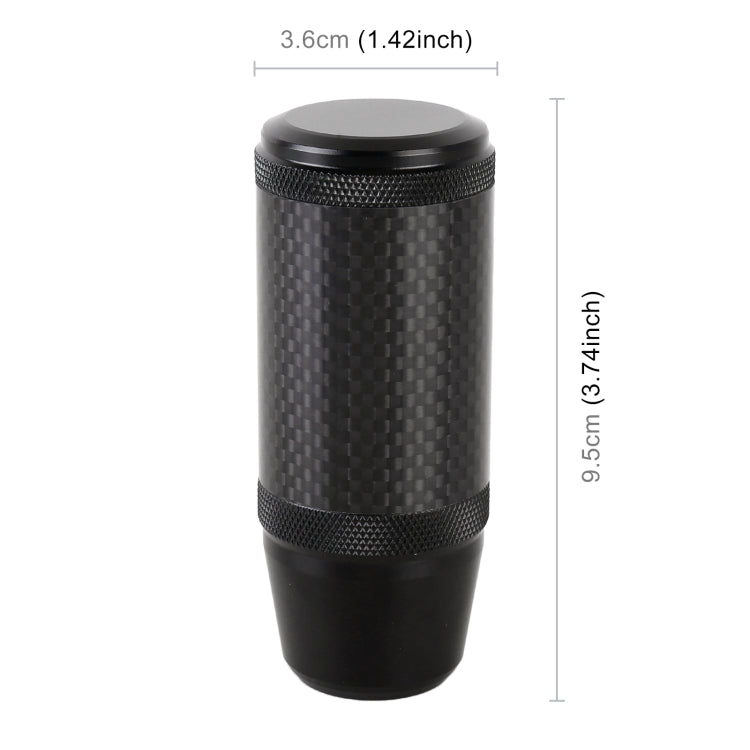 Universal Car Carbon Fiber Metal Gear Shift Knob, Carbon Fiber Metal