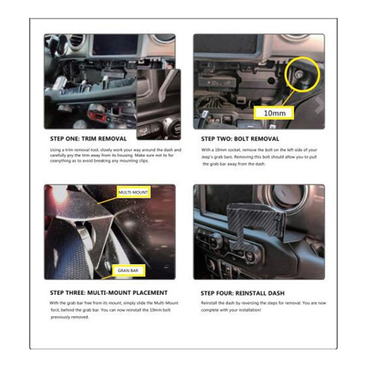 Car Multifunctional Carbon Fiber Texture Water Cup Holder Mobile Phone Bracket for Jeep Wrangler TJ, For Jeep Wrangler TJ