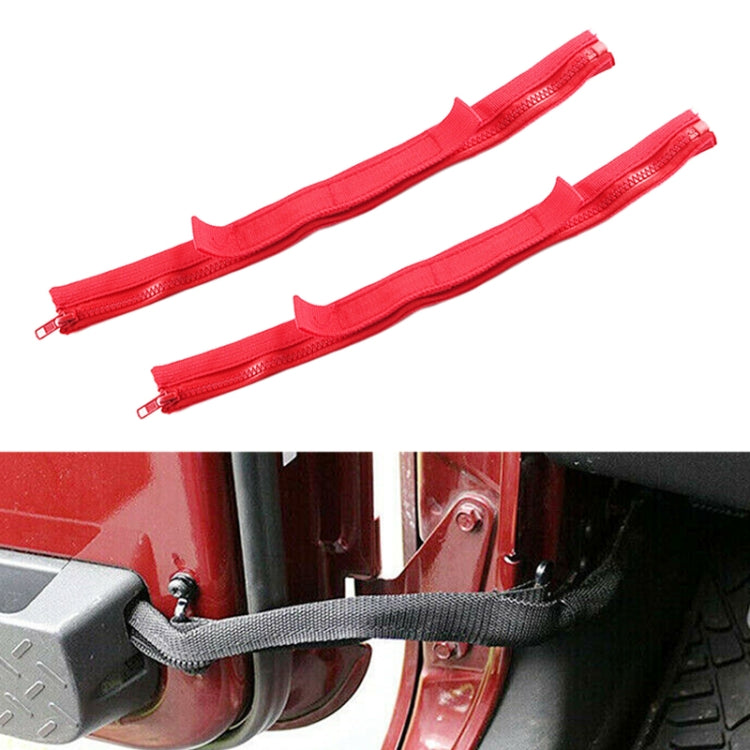 Car Long Door Limit Braided Rope Strap for Jeep Wrangler, Long (Black), Long (Red)