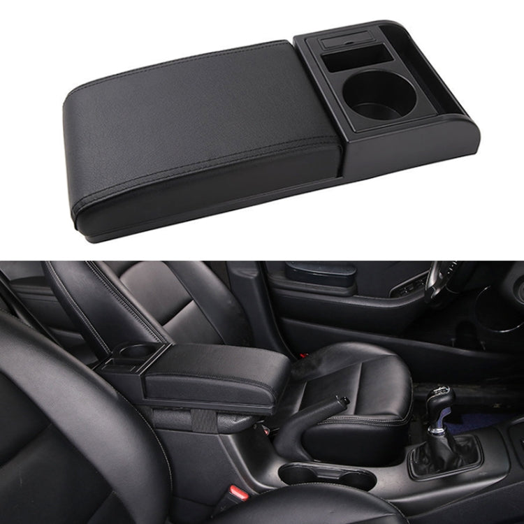 Car Multi-functional Dual USB Armrest Box Booster Pad, Microfiber Leather Straight Type, Microfiber Straight Type (Black), Microfiber Straight Type (Black Red), Microfiber Straight Type (Black White)