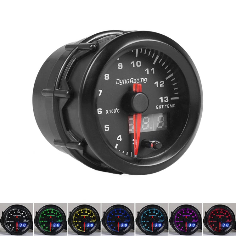Car Universal 52mm Digital Display LED LCD Colorful Exhaust Temperature Gauge, Temperature Gauge