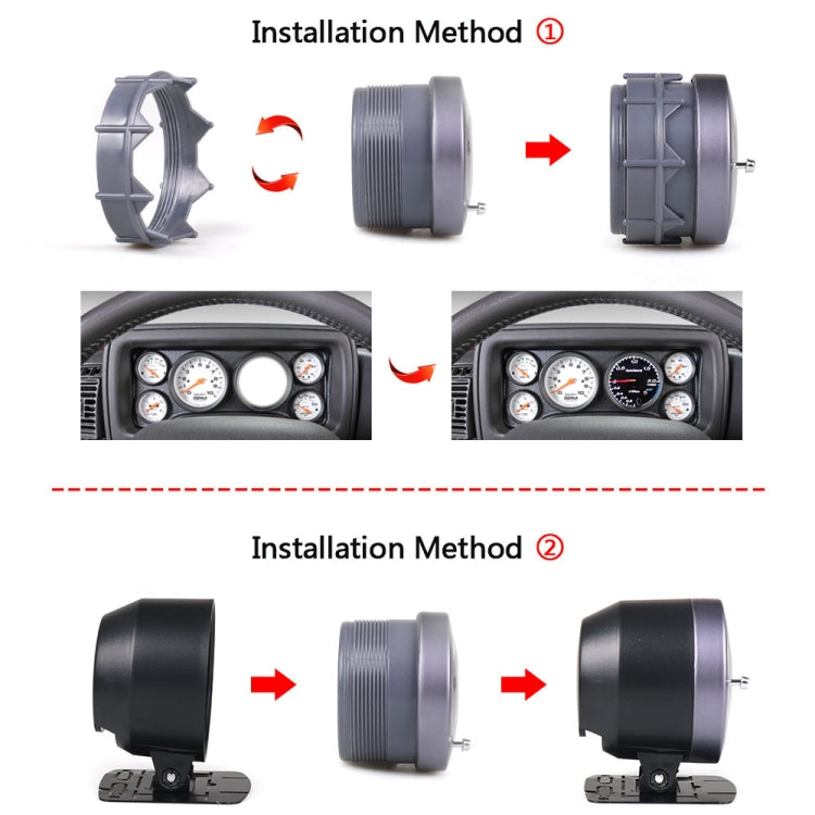 60mm Car Modified 0-3bar Turbocharged Instrument with Bracket, Turbocharged Instrument