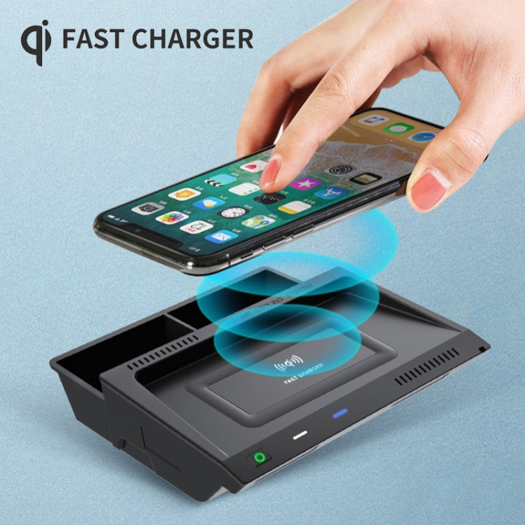 HFC-1032 Car Qi Standard Wireless Charger 10W Quick Charging for Volkswagen Tayron 2019-2022, Left Driving