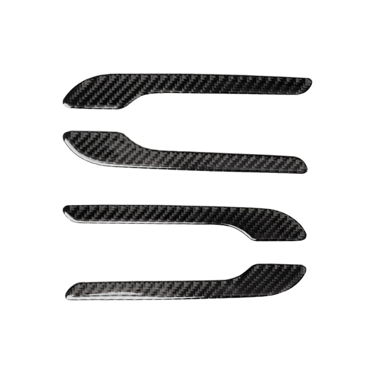 4 PCS Carbon Fiber Car Outside Handle Decorative Sticker for Tesla Model 3, Outside  Handle