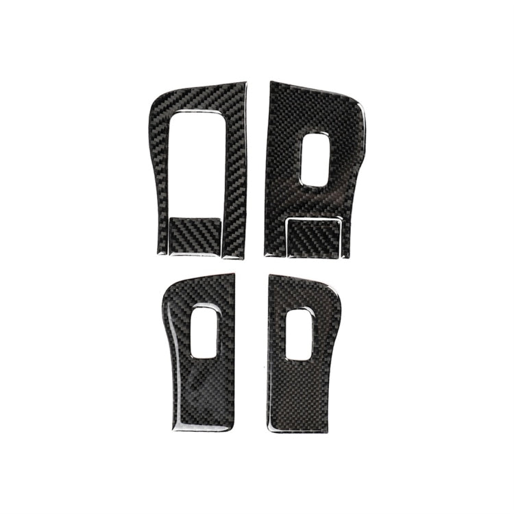 Carbon Fiber Car Window Button Decorative Sticker for Tesla Model 3, Suitable for Left Driving, Window Button