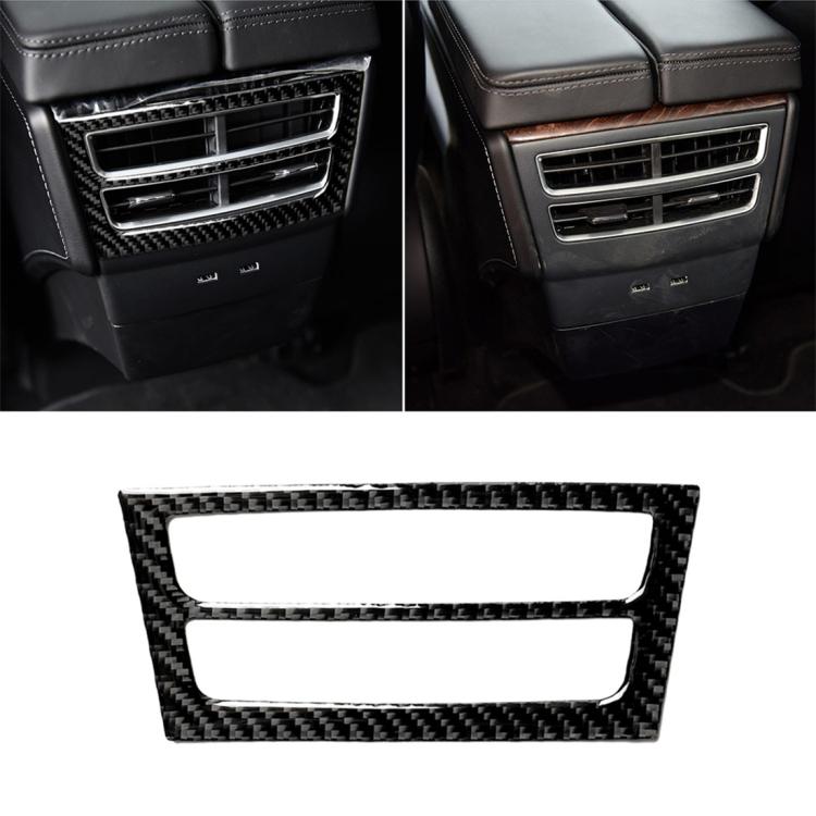 Carbon Fiber Car Rear Vent Panel Decorative Sticker for Tesla Model X, Rear Vent Panel