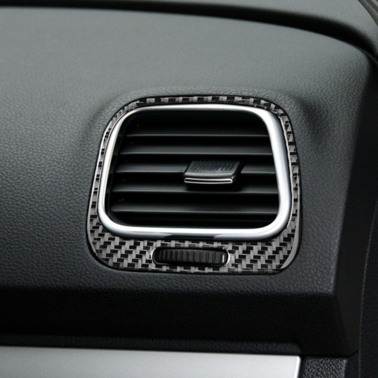 2 PCS / Set Carbon Fiber Car Left and Right Air Outlets Frame Decorative Sticker for Volkswagen Scirocco 2009-2016,Left and Right Drive Universal, Left and Right Air Outlets Frame