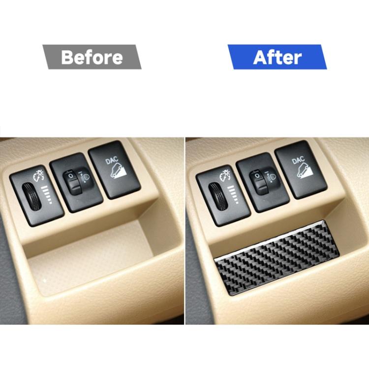 Carbon Fiber Car Headlight Switch Gasket Decorative Sticker for Toyota Old RAV4 2006-2013,Left and Right Drive Universal, Headlight Switch Gasket