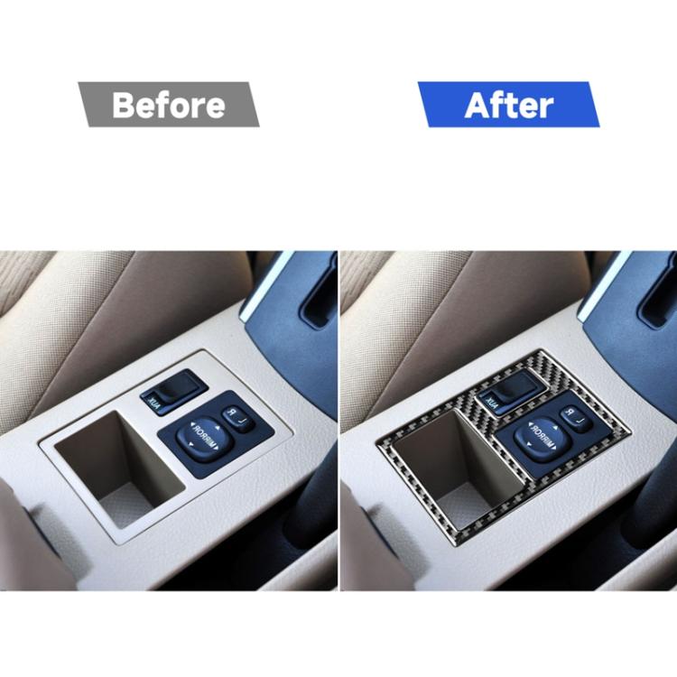 Carbon Fiber Car Rearview Mirror Adjustment Switch Frame Decorative Sticker for Toyota Old RAV4 2006-2013,Right Drive, Rearview Mirror Adjustment Switch Frame ,Right Drive