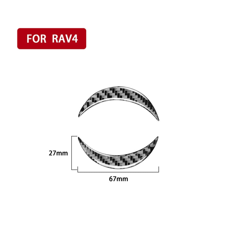 Carbon Fiber Car Steering Wheel Label Decorative Sticker for Toyota Old RAV4 2006-2013,Left and Right Drive Universal, Steering Wheel Label