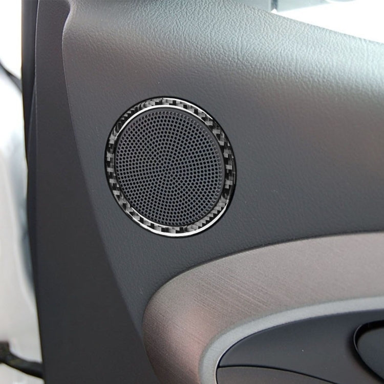 Carbon Fiber Car Door Horn Ring Decorative Sticker for Toyota Old RAV4 2006-2013,Left and Right Drive Universal, Door Horn Ring