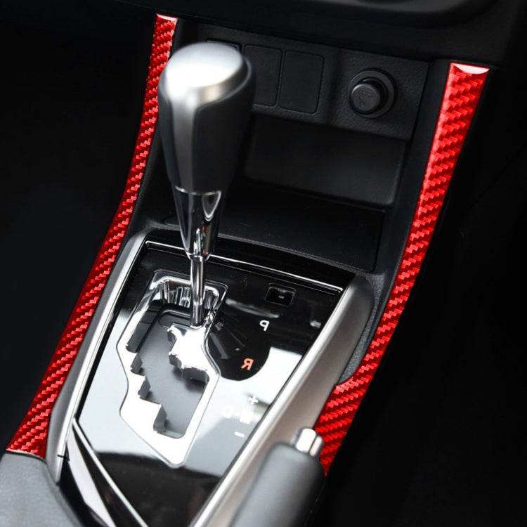 2 PCS / Set Carbon Fiber Car Gear Side Decorative Sticker for Toyota Corolla 2014-2018,Right Drive, Gear Side,Right Drive