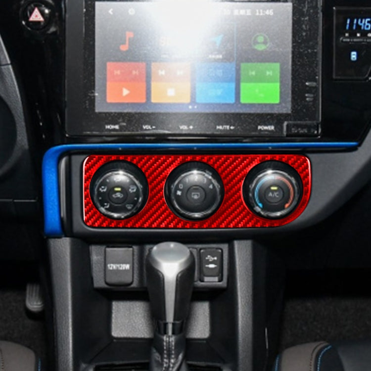 Carbon Fiber Car Air Conditioner Switch Panel B Decorative Sticker for Toyota Corolla 2014-2018,Left Drive
