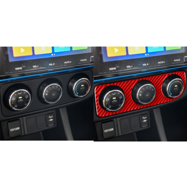 Carbon Fiber Car Air Conditioner Switch Panel B Decorative Sticker for Toyota Corolla 2014-2018,Left Drive