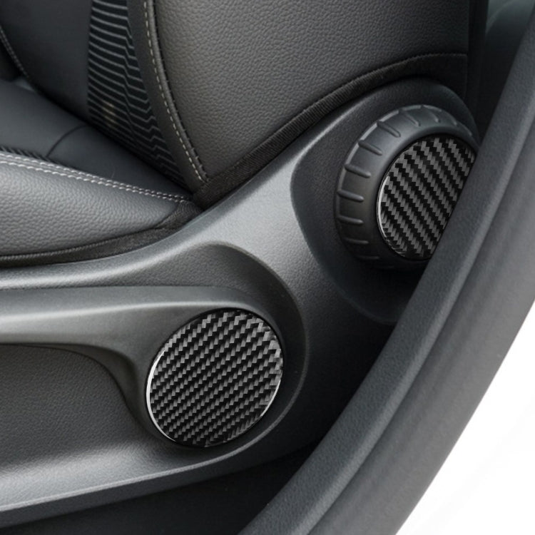 6 PCS / Set Carbon Fiber Car Seat Adjustment Button Panel Decorative Sticker for Mercedes-Benz B-Class 2019,Left and Right Drive Universal, Seat Adjustment Button Panel