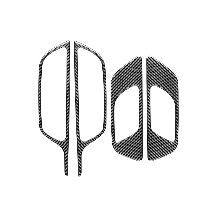 4 PCS/Set Carbon Fiber Car Inner Door Handle Frame Decorative Sticker for Mercedes-Benz B-Class 2019/GLB 2020,Left and Right Drive Universal
