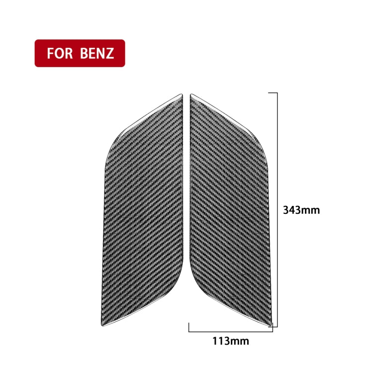 2 PCS / Set Carbon Fiber Car A Front Door Panel Decorative Sticker for Mercedes-Benz B-Class 2019,Left and Right Drive Universal, A Front Door Panel