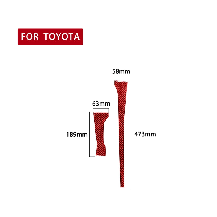 2 PCS / Set Carbon Fiber Car Central Control Gear Trim Decorative Sticker for Toyota Tundra 2014-2018,Left and Right Drive Universal, Central Control Gear Trim