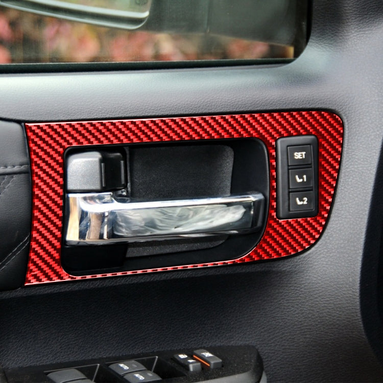 4 PCS / Set Carbon Fiber Car Door Inner Handle Decorative Sticker for Toyota Tundra 2014-2018,Left Drive, Door Inner Handle ,Left Drive