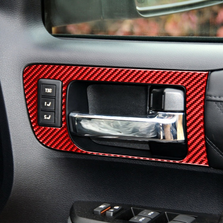 4 PCS / Set Carbon Fiber Car Door Inner Handle Decorative Sticker for Toyota Tundra 2014-2018,Right Drive, Door Inner Handle ,Right Drive