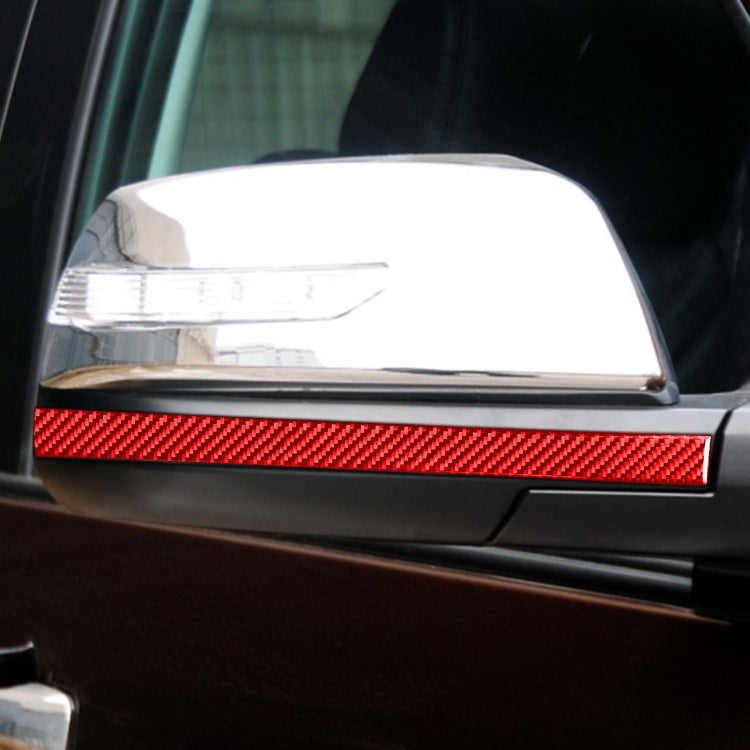 2 PCS / Set Carbon Fiber Car Rearview Mirror Anti Chafing Strip Decorative Sticker for Toyota Tundra 2014-2018,Left and Right Drive Universal, Rearview Mirror Anti Chafing Strip