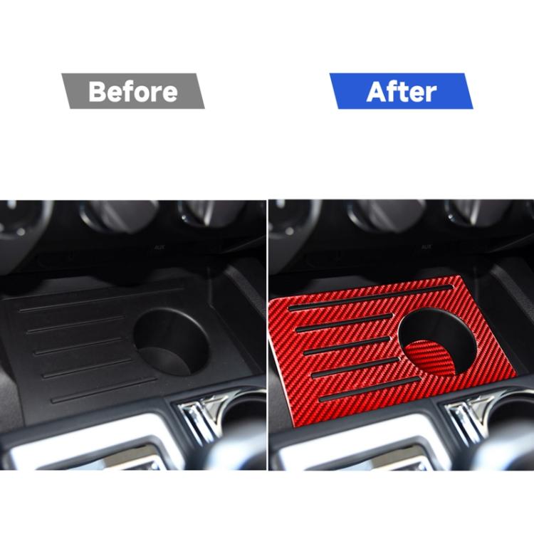 2 PCS / Set Carbon Fiber Car Central Control Storage Box Slot Mat Decorative Sticker for Toyota Tundra 2014-2018,Left and Right Drive Universal, Central Control Storage Box Slot Mat