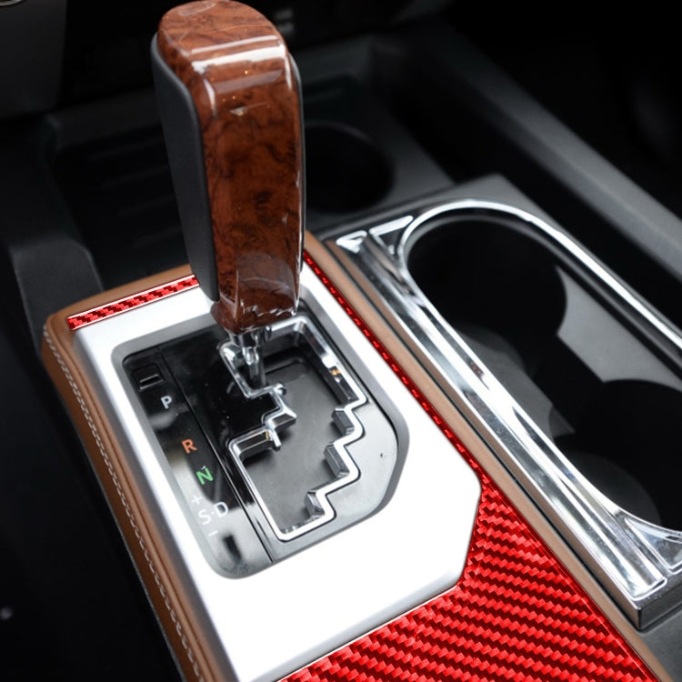 Carbon Fiber Car Gear Outer Frame Decorative Sticker for Toyota Tundra 2014-2018,Left and Right Drive Universal, Gear Outer Frame