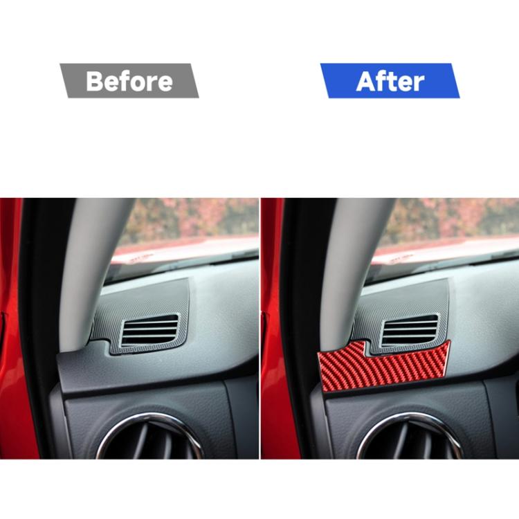 2 PCS / Set Carbon Fiber Car Dashboard Air Outlet Decorative Sticker for Toyota Tundra 2014-2018,Left Drive, Dashboard Air Outlet,Left Drive