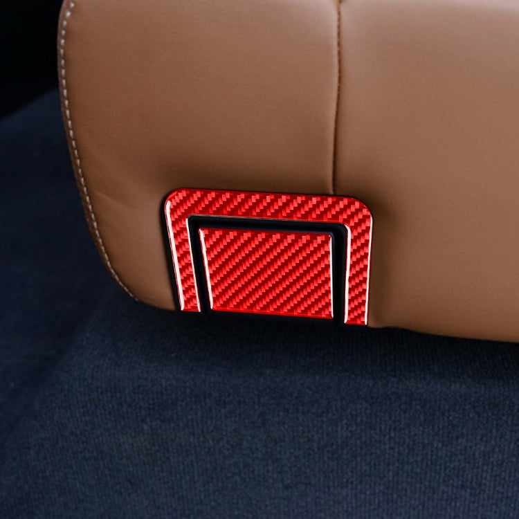 4 PCS / Set Carbon Fiber Car Rear Seat Adjustment Panel Decorative Sticker for Toyota Tundra 2014-2018,Left and Right Drive Universal, Rear Seat Adjustment Panel