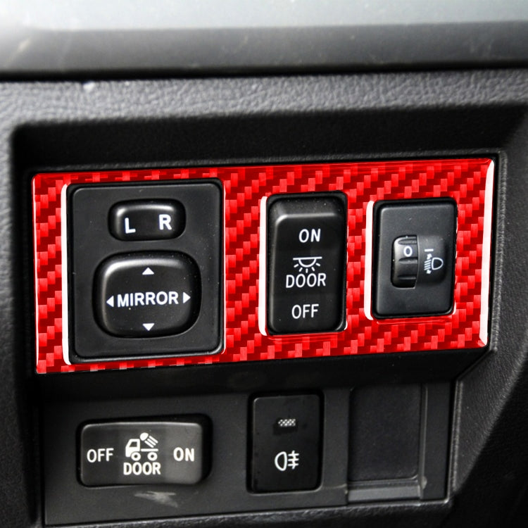 Carbon Fiber Car Headlight Height Adjustment Switch Decorative Sticker for Toyota Tundra 2014-2018,Left and Right Drive Universal, Headlight Height Adjustment Switch