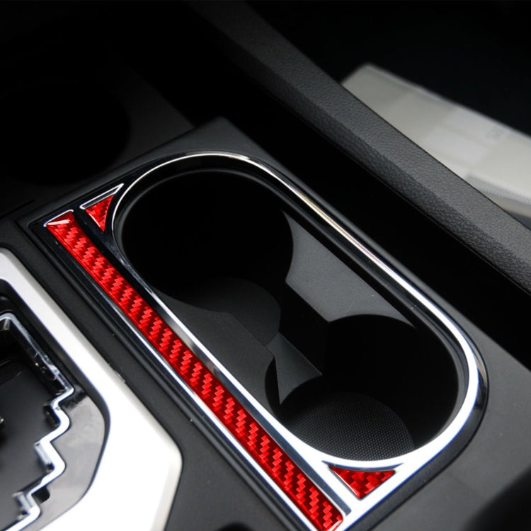 3 PCS / Set Carbon Fiber Car Central Control Cup Holder Decorative Sticker for Toyota Tundra 2014-2018,Left Drive, Central Control Cup Holder,Left Drive