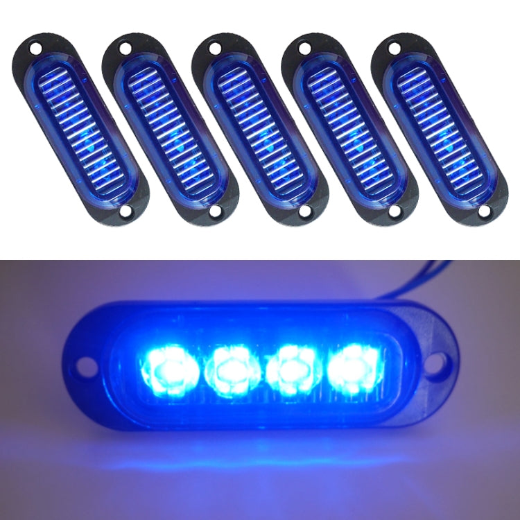 5 PCS MK-087 Car / Truck 4LEDs Side Marker Indicator Lights Bulb Lamp, MK-087(Red Light), MK-087(White Light), MK-087(Yellow Light), MK-087(Blue Light), MK-087(Green Light)