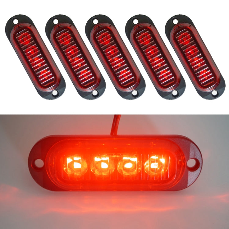 5 PCS MK-087 Car / Truck 4LEDs Side Marker Indicator Lights Bulb Lamp, MK-087(Red Light), MK-087(White Light), MK-087(Yellow Light), MK-087(Blue Light), MK-087(Green Light)