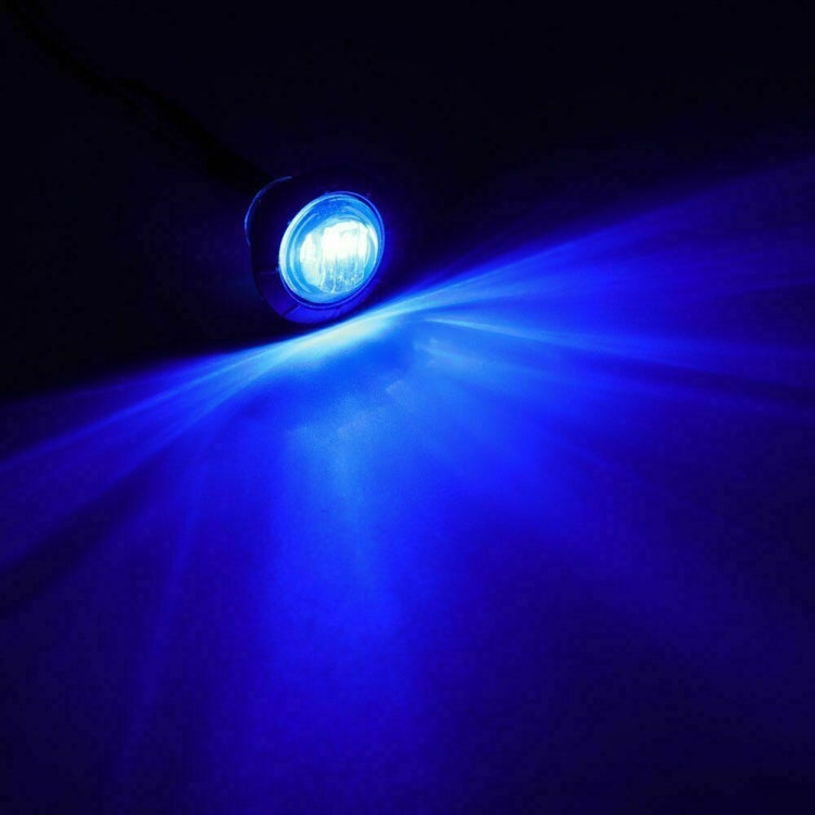 10 PCS MK-118 3/4 inch Metal Frame Car / Truck 3LEDs Side Marker Indicator Lights Bulb Lamp, MK-118(Blue Light), MK-118(Green Light), MK-118(Red Light), MK-118(White Light), MK-118 (Yellow Light)