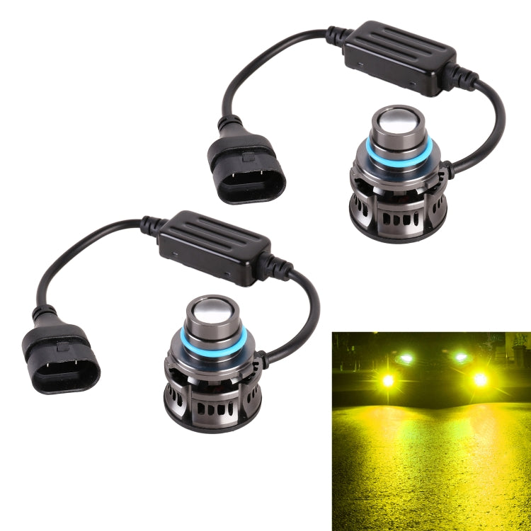 1 Pair 9006 27W / DC12V Car Aluminum Alloy LED Headlight, 9006 (Lime Green), 9006 (White Light), 9006 (Blue Light), 9006 (Gold Light)