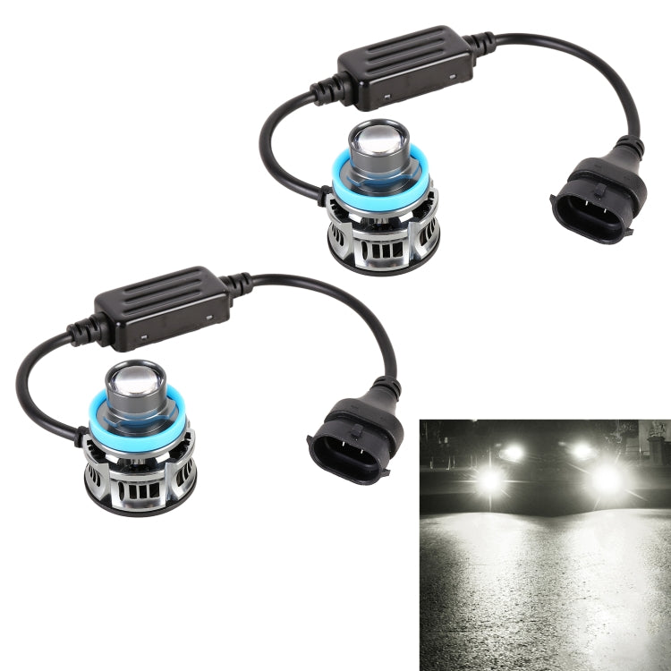 1 Pair H11 27W / DC12V Car Aluminum Alloy LED Headlight, H11 (Lime Green), H11 (White Light), H11 (Blue Light), H11 (Gold Light)