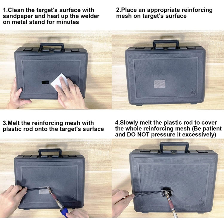 80W Electric Soldering Iron Plastic Welding Machine Car Bumper Repair Plier Set, EU Plug, Bumper Repair Plier Set, EU Plug