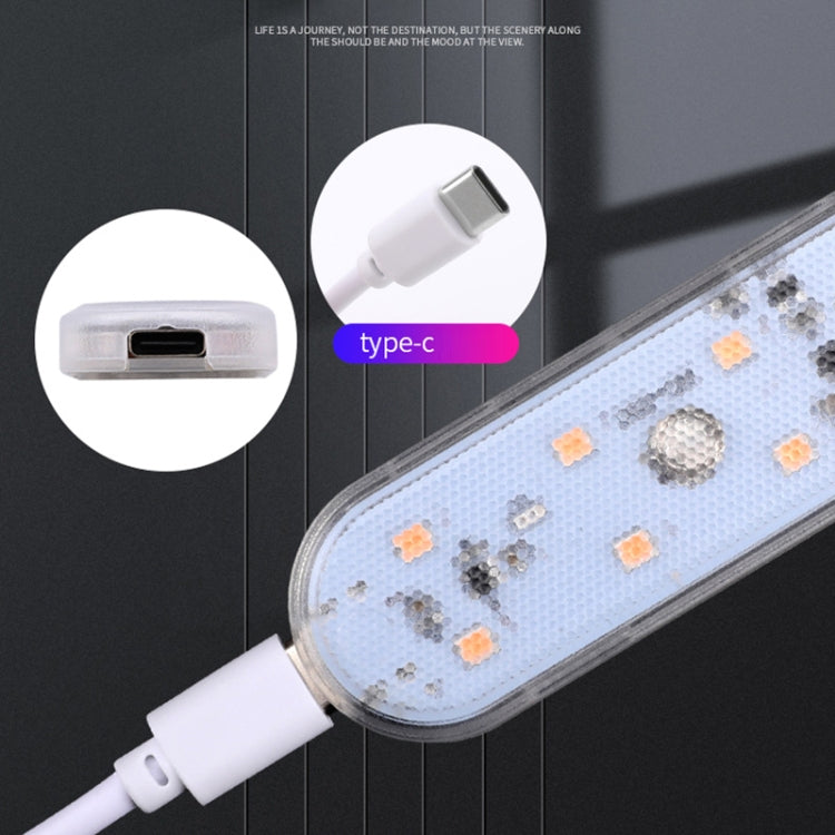 USB-C / Type-C Colorful Touch Switch Control Car Foot Hook And Loop Fastener Ambient Light, Colorful