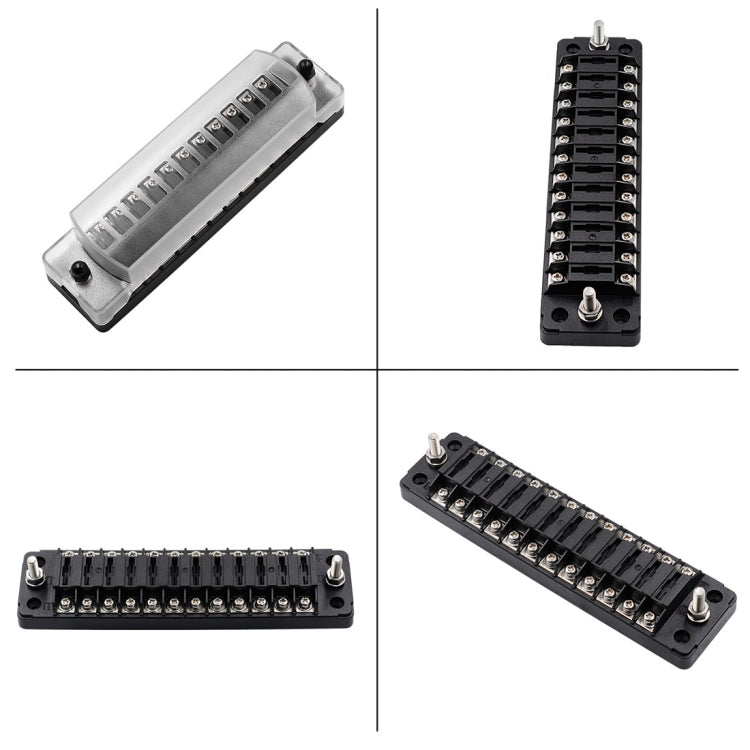 CS-978A2 FB1902 1 In 12 Out Independent Positive Negative Fuse Box without Fuse Piece for Auto Car Truck Boat, CS-978A2