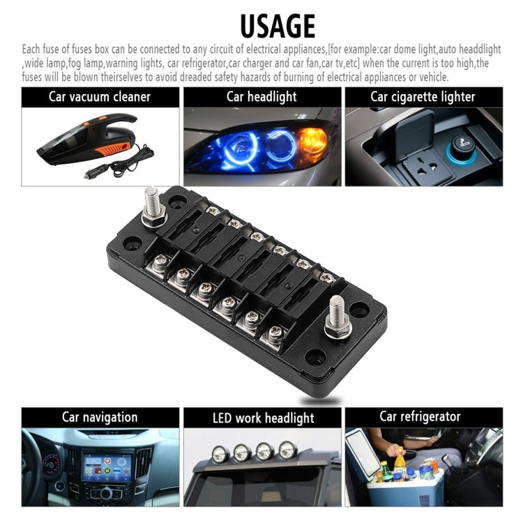 CS-979A1 FB1903 1 In 1 Out 6 Ways No Distinction Positive Negative Fuse Box without Fuse for Auto Car Truck Boat, CS-979A1